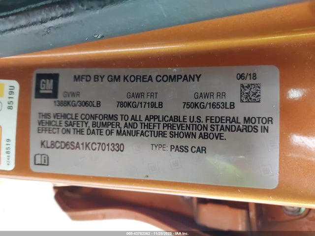 CHEVROLET SPARK 1LT CVT - 9