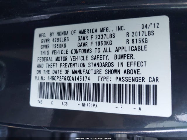 HONDA ACCORD 2.4 SE - 9