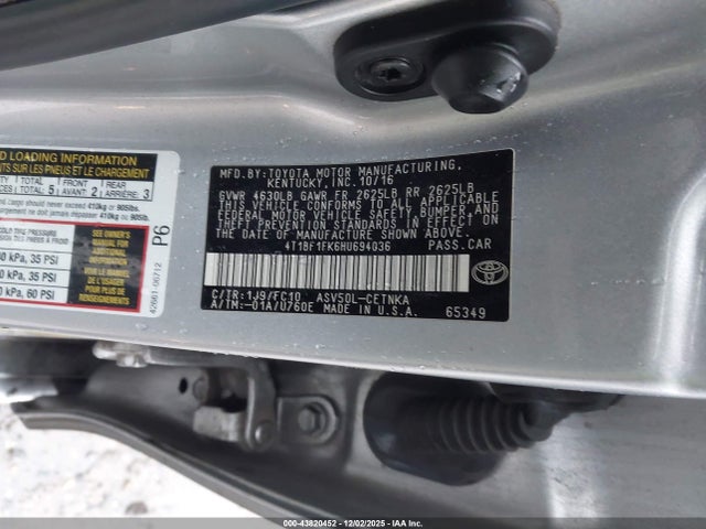 2017 Toyota CAMRY LE photo 9