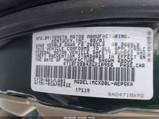 2002 Toyota AVALON XLS 照片 9