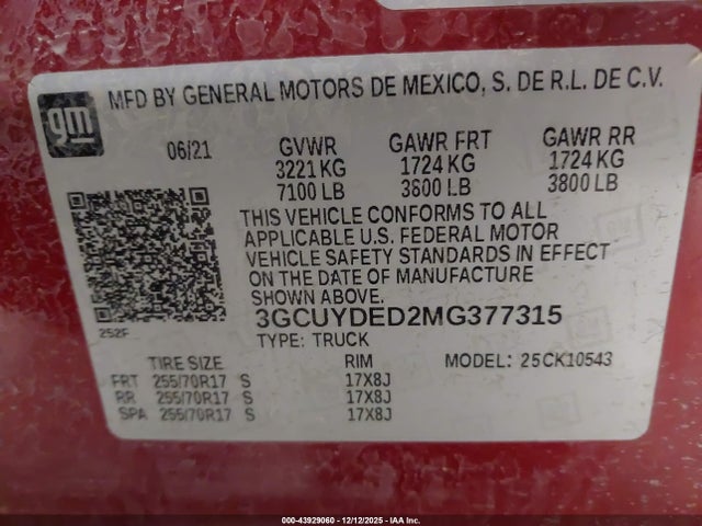 2021 Chevrolet SILVERADO 1500 4WD SHORT BED LT photo 9