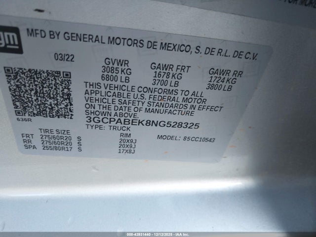 CHEVROLET SILVERADO 1500 2WD SHORT BED CUSTOM - 9