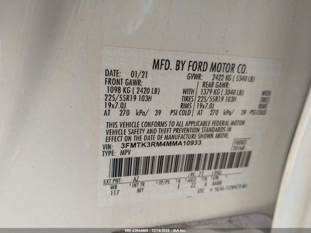 2021 FORD MUSTANG MACH-E PREMIUM 9