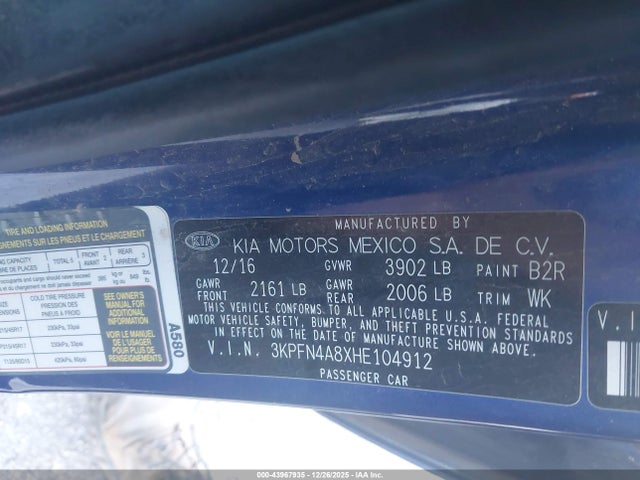2017 KIA FORTE EX 照片 9