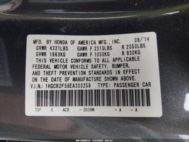 HONDA ACCORD SPORT - 9