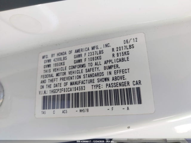 HONDA ACCORD 2.4 SE - 9