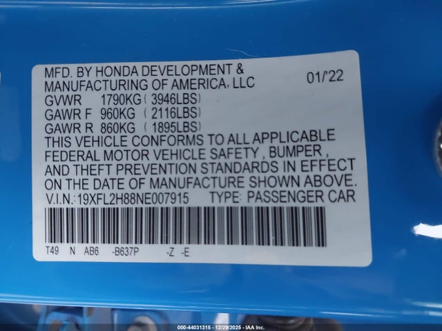 HONDA CIVIC SPORT - 9