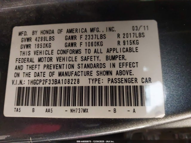 HONDA ACCORD 2.4 LX - 9