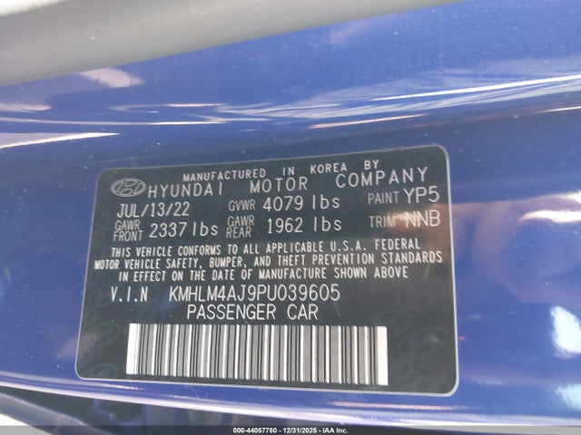 HYUNDAI ELANTRA HYBRID BLUE - 9