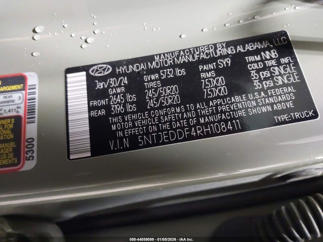 HYUNDAI SANTA CRUZ LIMITED - 9