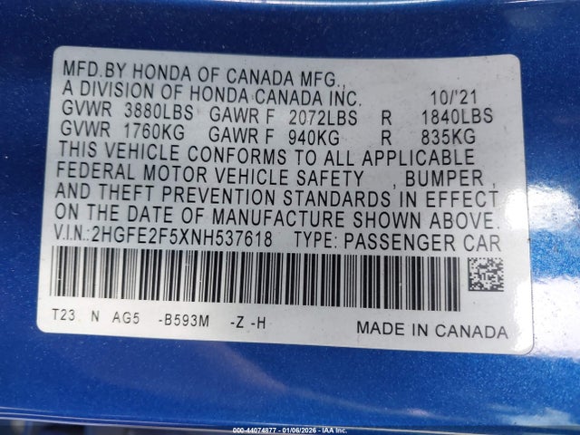 HONDA CIVIC SPORT - 9