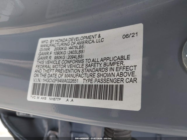 HONDA ACCORD TOURING - 9