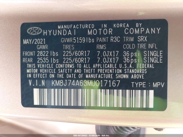 2021 HYUNDAI NEXO BLUE 9