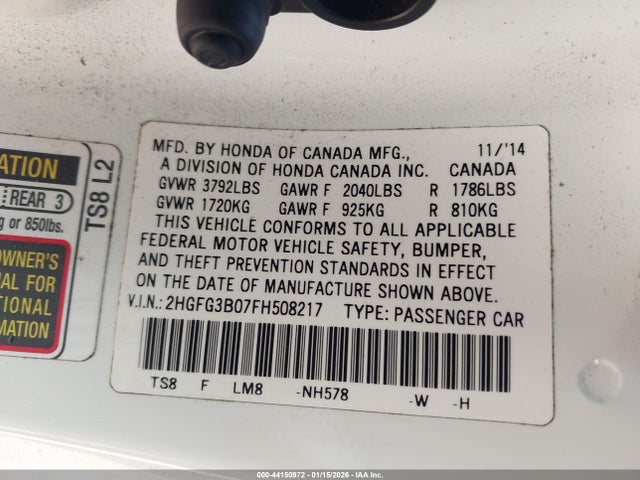 HONDA CIVIC EX-L - 9