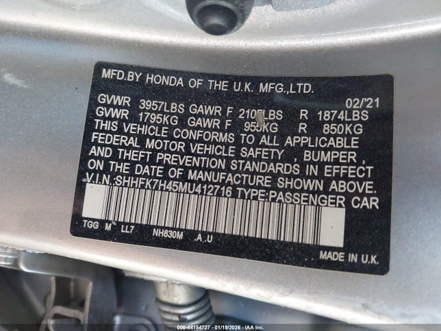 HONDA CIVIC SPORT - 9