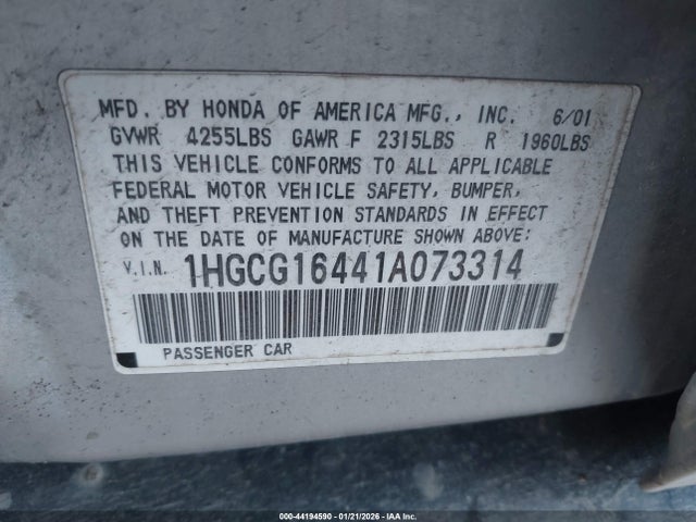 صورة 9 لـ 2001 Honda ACCORD 3.0 LX