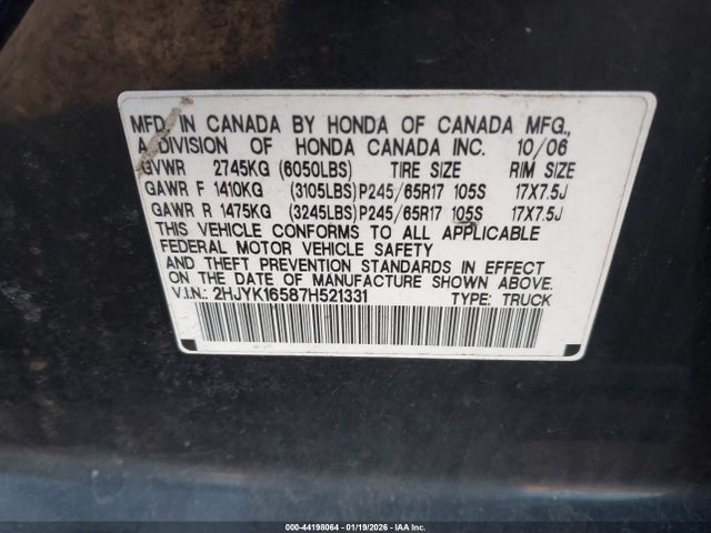 HONDA RIDGELINE - 9