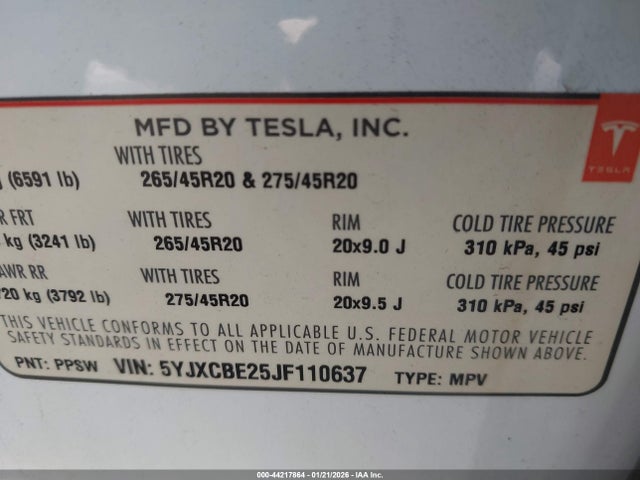 2018 TESLA MODEL X 9