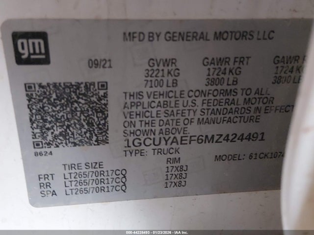 CHEVROLET SILVERADO 1500 4WD STANDARD BED WT - 9