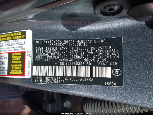 2011 Toyota AVALON LIMITED — миниатюра 9