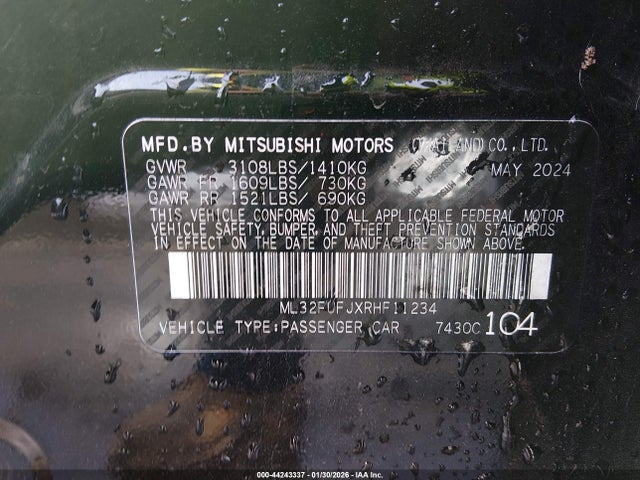 2024 Mitsubishi MIRAGE G4 BLACK EDITION/ES/LE photo 9