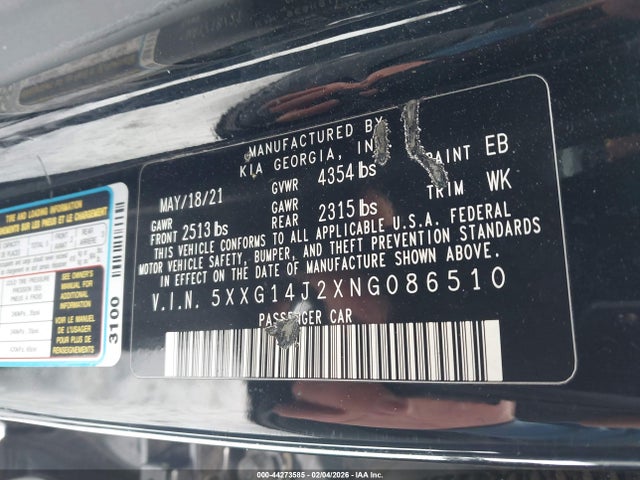 2022 KIA K5 LXS photo 9