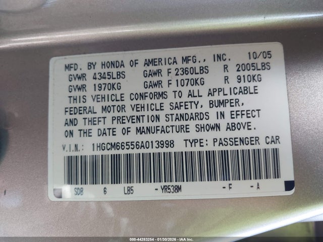 HONDA ACCORD 3.0 EX - 9