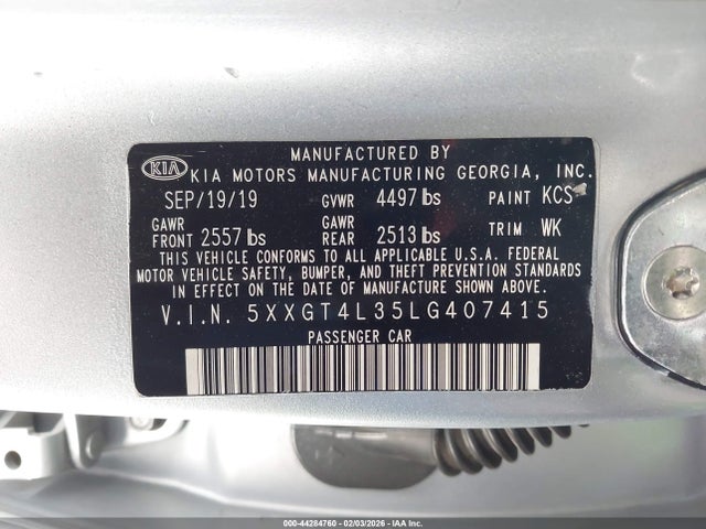 صورة 9 لـ 2020 KIA OPTIMA LX