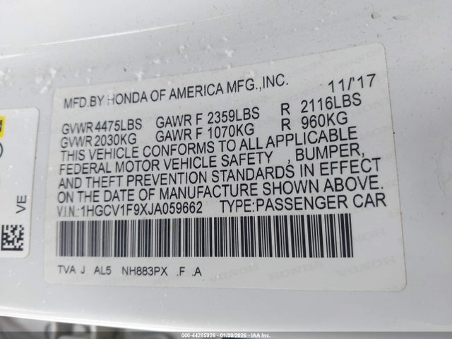 HONDA ACCORD TOURING - 9