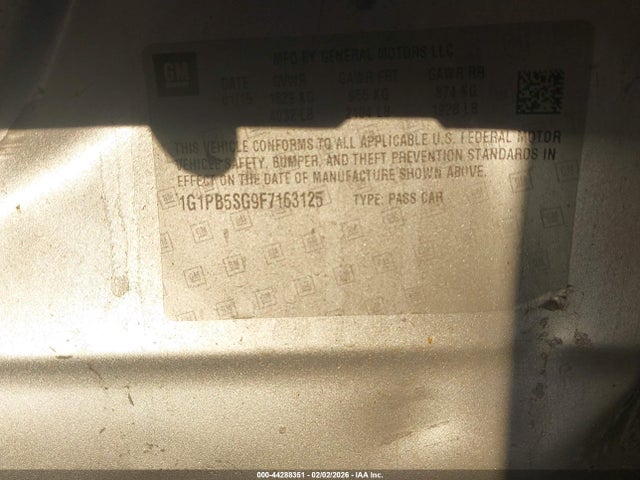 CHEVROLET CRUZE LS MANUAL - 9