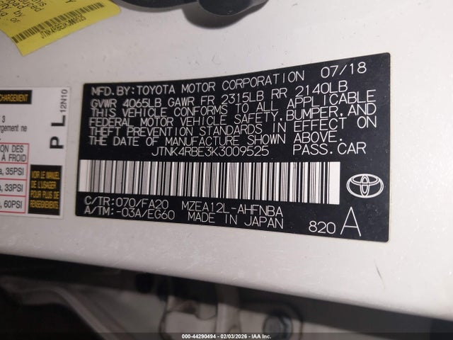 صورة 9 لـ 2019 Toyota COROLLA SE