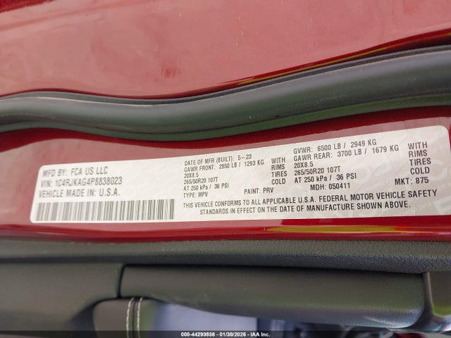 2023 JEEP GRAND CHEROKEE L ALTITUDE 4X4 9