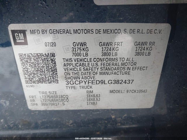 CHEVROLET SILVERADO 1500 4WD SHORT BED LT TRAIL BOSS - 9