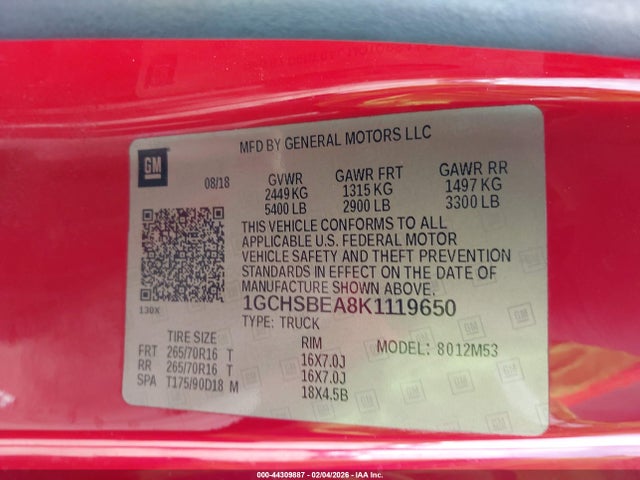 CHEVROLET COLORADO WT - 9