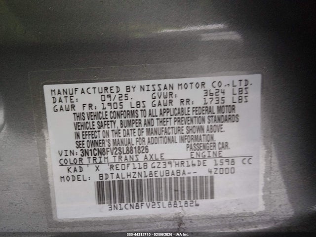 2025 Nissan VERSA 1.6 SR 照片 9