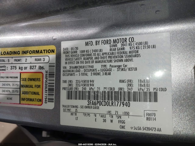 FORD FUSION SEL - 9