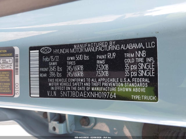 HYUNDAI SANTA CRUZ SEL - 9