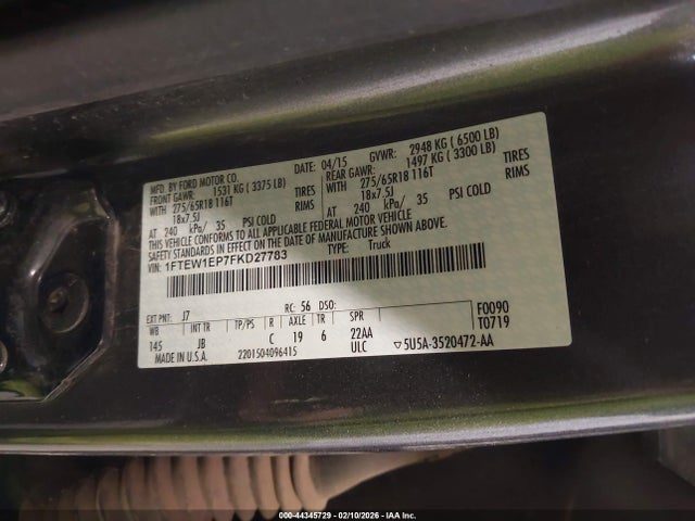 2015 FORD F-150 XLT 照片 9
