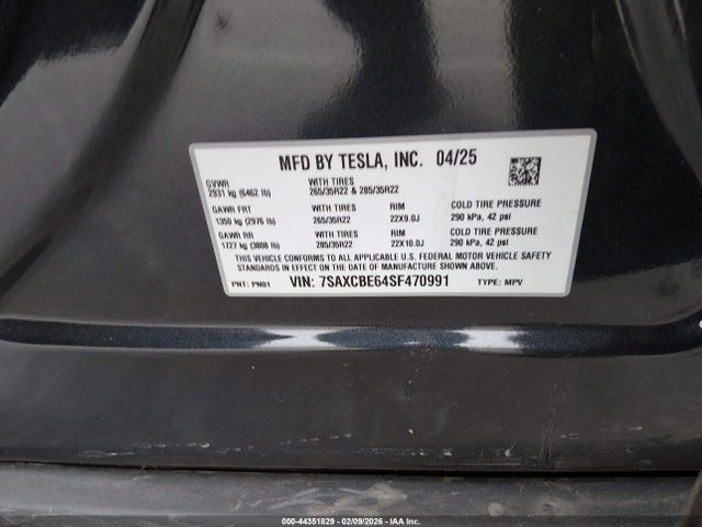2025 TESLA MODEL X PLAID 9