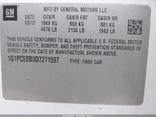 CHEVROLET CRUZE 1LT AUTO - 9