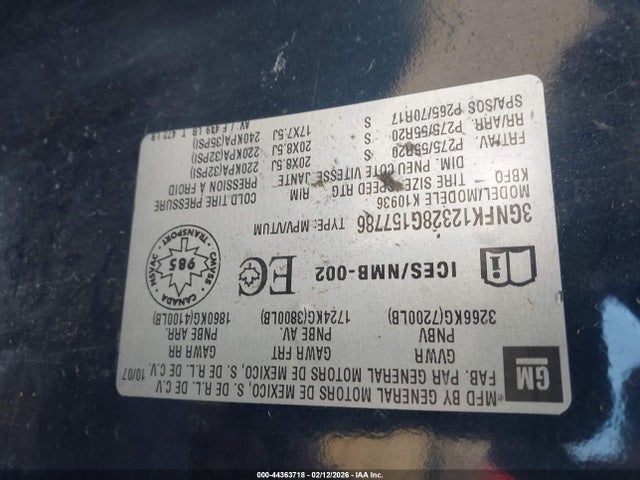 CHEVROLET AVALANCHE 1500 LS/LT/LTZ - 9