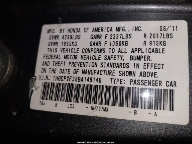 HONDA ACCORD 2.4 LX - 9