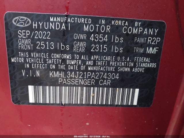 HYUNDAI SONATA LIMITED - 9