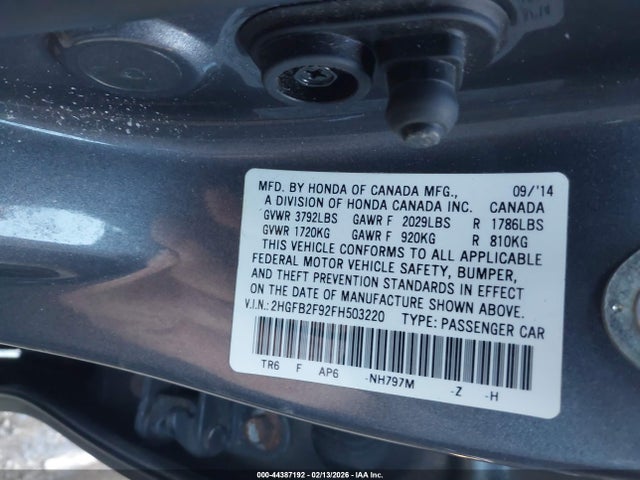 HONDA CIVIC EX-L - 9