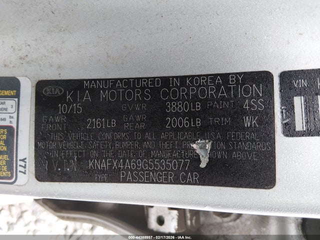2016 KIA FORTE LX — фото 9