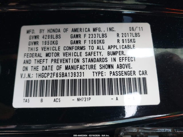 HONDA ACCORD 2.4 SE - 9