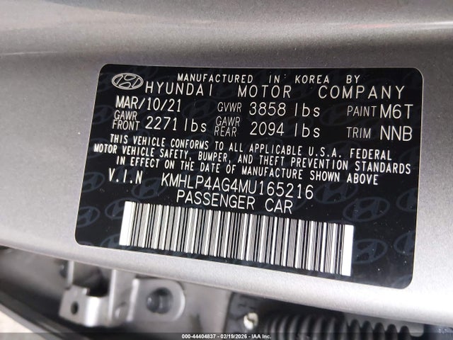 2021 Hyundai ELANTRA LIMITED — миниатюра 9