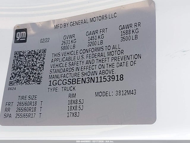 CHEVROLET COLORADO 2WD SHORT BOX WT - 9