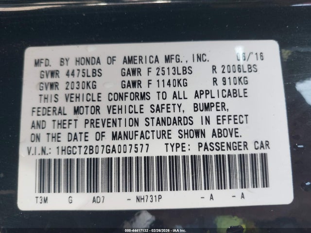 HONDA ACCORD TOURING - 9