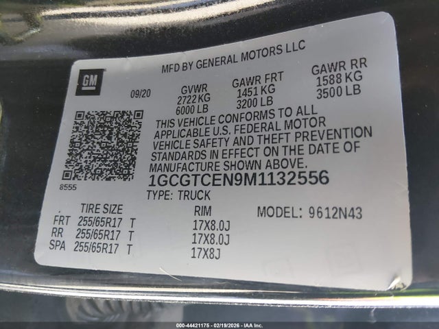 CHEVROLET COLORADO 4WD SHORT BOX LT - 9